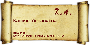 Kammer Armandina névjegykártya
